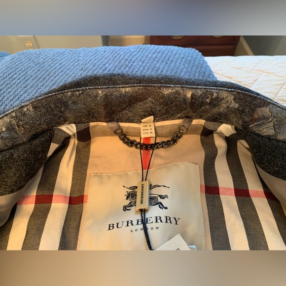 Burberry nwt new with tag trench coat graphite women’s 12 made in Italy - Picture 16 of 16